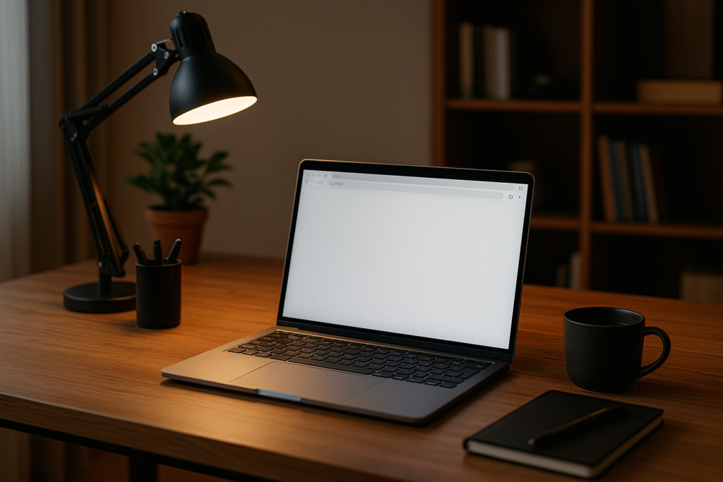 Modern Laptop Workspace for Website Development modern laptop workspace for website development