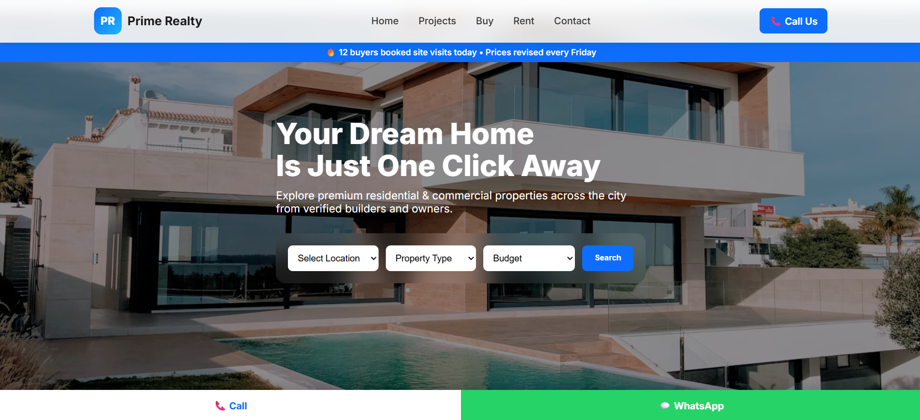 real estate website development